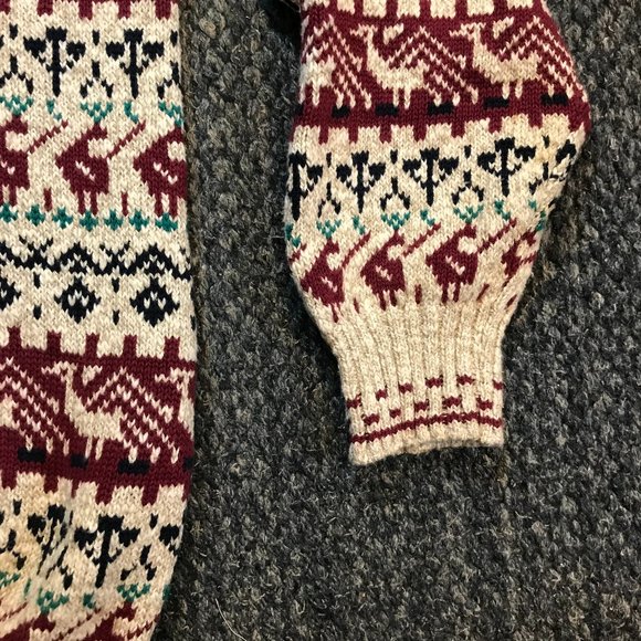 Vintage Men's "Cotton Exchange" Multi-Colored Cotton Sweater, Size XL - Picture 4 of 5